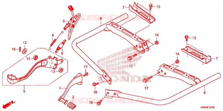 PEDALE - REPOSE PIED Honda ATV 500 FOURTRAX 2016  TRX500FM6G