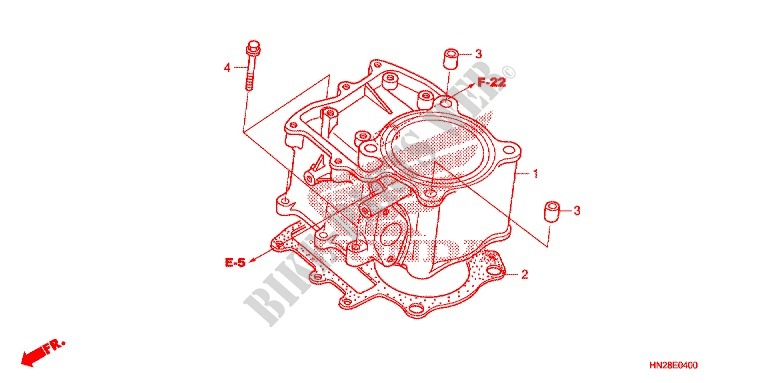 CYLINDRE pour Honda FOURTRAX 500 RUBICON GPS EPS 2009