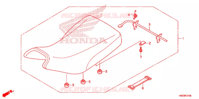 SELLE Honda ATV 500 FOURTRAX 2013  TRX500FPAD