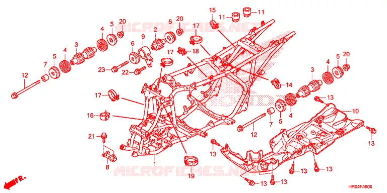 CADRE Honda ATV 500 FOURTRAX 2012  TRX500FPEC