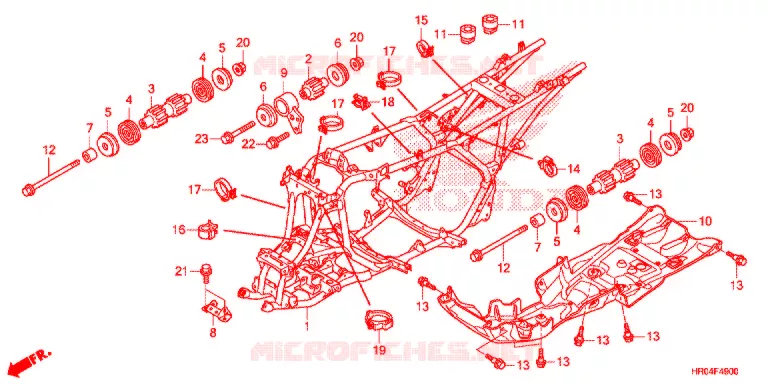 CADRE Honda ATV 500 FOURTRAX 2013  TRX500FPED