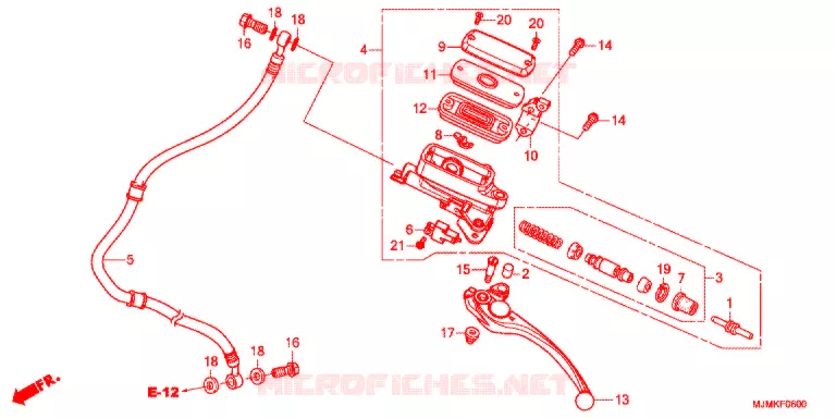 MAITRE-CYLINDRE Honda MOTO 800 CROSSRUNNER 2016  VFR800XF_J