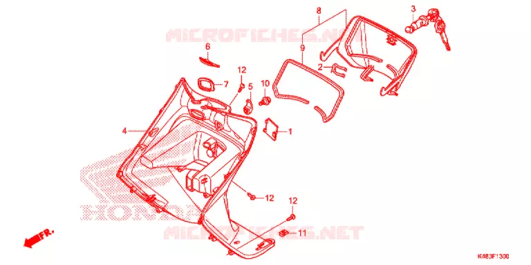 PROTEGE JAMBES Honda SCOOTER 110 SPACY 2016  SCR1105WHG