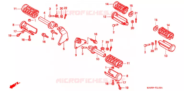 REPOSE PIED Honda MOTO 1100 SHADOW 1998  VT1100C2W