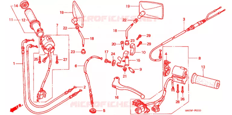 COMMODOS - POIGNEES Honda MOTO 1100 SHADOW 1999  VT1100C2X