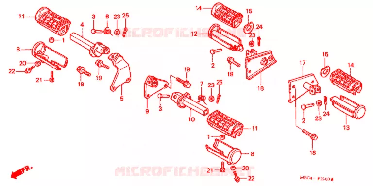 REPOSE PIED Honda MOTO 1100 SHADOW 1998  VT1100TW