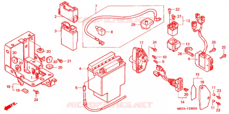 BATTERIE Honda MOTO 1100 SHADOW 1999  VT1100TX