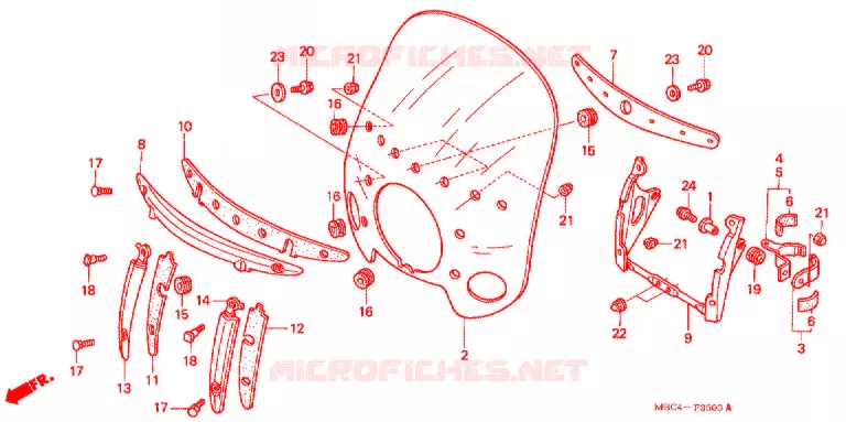 PARE-BRISE Honda MOTO 1100 SHADOW 1999  VT1100TX