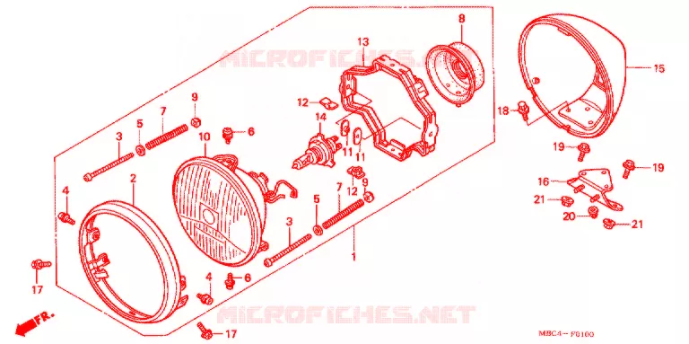 PHARE Honda MOTO 1100 SHADOW 2000  VT1100TY