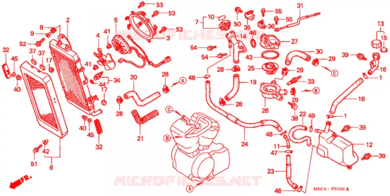 RADIATEUR Honda MOTO 1100 SHADOW 2000  VT1100TY
