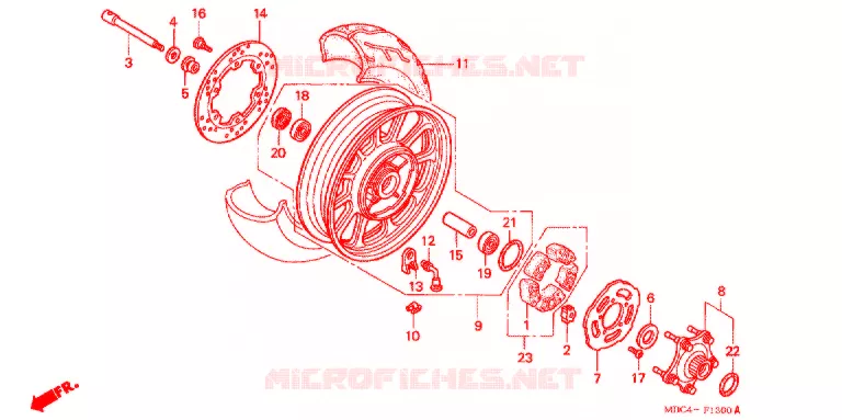 ROUE ARRIERE Honda MOTO 1100 SHADOW 2000  VT1100TY