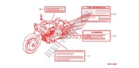 ETIQUETTE DE PRECAUTIONS pour Honda VT 1300 STATELINE ABS RED 2011