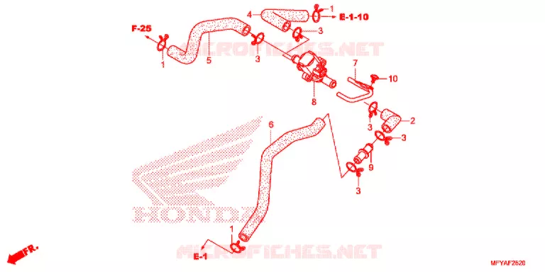 VALVE DE COMMANDE D'INJECTION D'AIR Honda MOTO 1300 VT 2012  VT1300CRAC