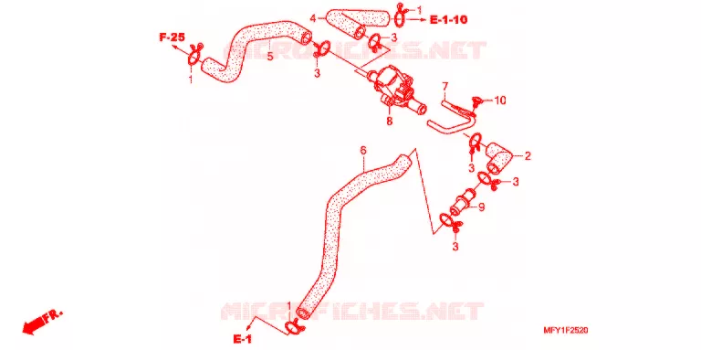 VALVE DE COMMANDE D'INJECTION D'AIR Honda MOTO 1300 VT 2014  VT1300CRB