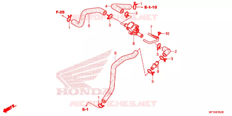 VALVE DE COMMANDE D'INJECTION D'AIR Honda MOTO 1300 VT 2012  VT1300CRC