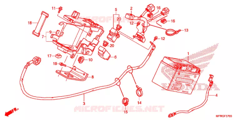 BATTERIE Honda MOTO 1300 VT 2016  VT1300CRG
