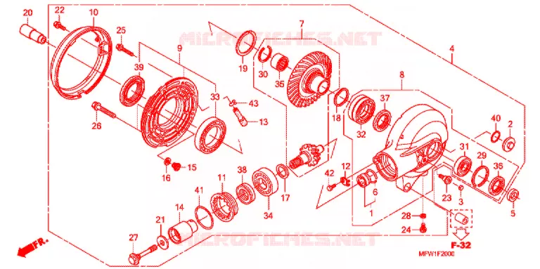 COUPLE CONIQUE Honda MOTO 1300 VT 2010  VT1300CSAA