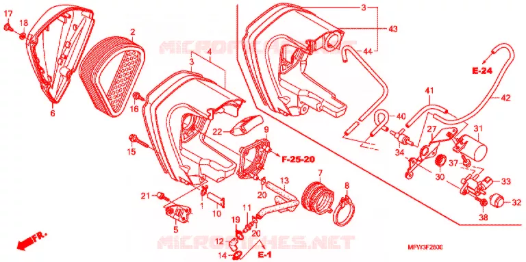 FILTRE A AIR Honda MOTO 1300 VT 2010  VT1300CSAA