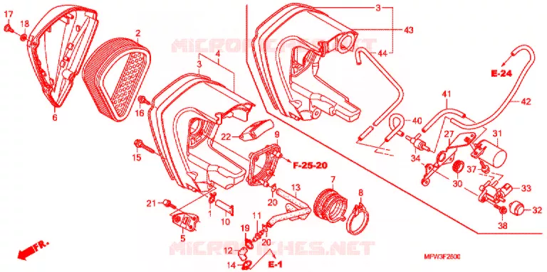 FILTRE A AIR Honda MOTO 1300 VT 2011  VT1300CSAA