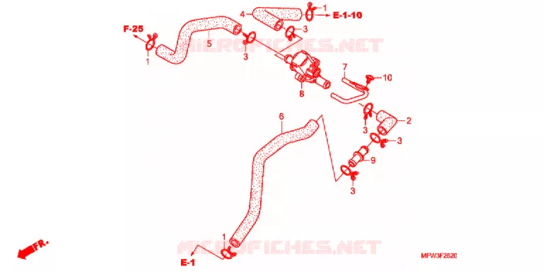 SYSTÈME DE RECYCLAGE DES GAZ Honda MOTO 1300 VT 2011  VT1300CSAA