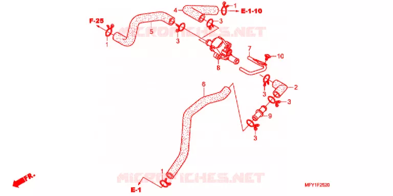 VALVE DE COMMANDE D'INJECTION D'AIR Honda MOTO 1300 VT 2014  VT1300CSAB