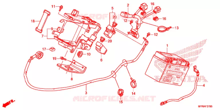 BATTERIE Honda MOTO 1300 VT 2013  VT1300CSAD