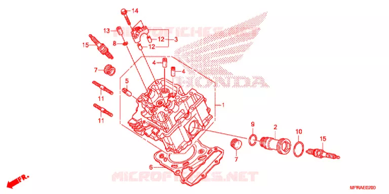 CULASSE DE CYLINDRE AVANT Honda MOTO 1300 VT 2013  VT1300CSAD