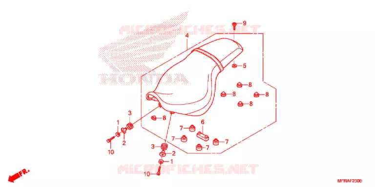 SELLE (VT1300CRA/CR/CSA/CS/CTA/CT) Honda MOTO 1300 VT 2013  VT1300CSD