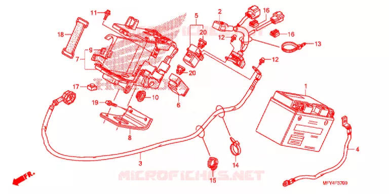 BATTERIE Honda MOTO 1300 VT 2010  VT1300CTA