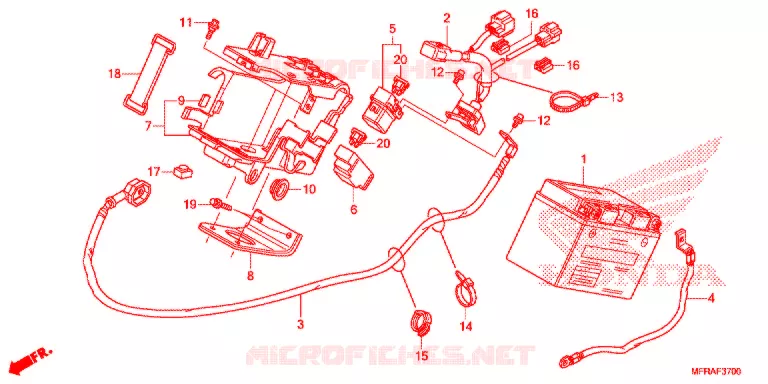 BATTERIE Honda MOTO 1300 VT 2013  VT1300CTD