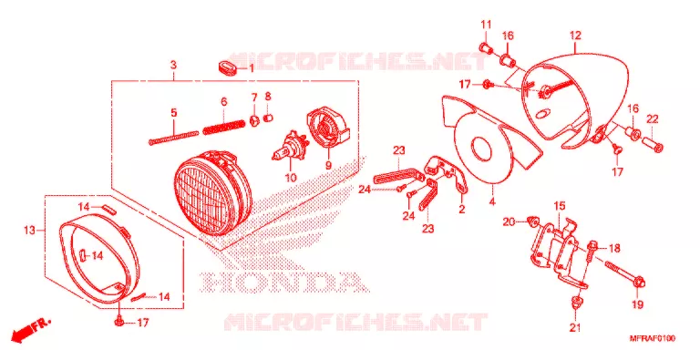 PHARE Honda MOTO 1300 VT 2013  VT1300CTD