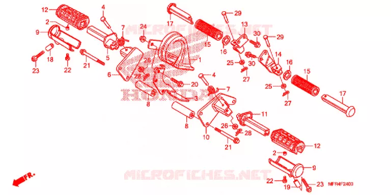 REPOSE PIED Honda MOTO 1300 VT 2010  VT1300CXA_A
