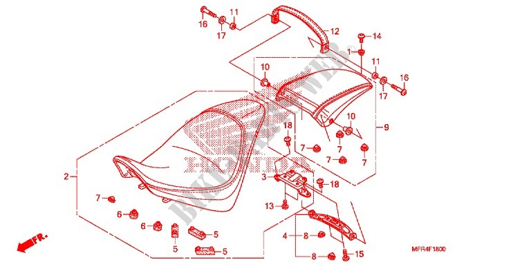 SELLE pour Honda VT 1300 C FURY ABS 2010