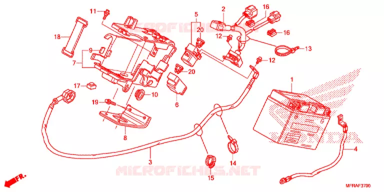 BATTERIE Honda MOTO 1300 VT 2013  VT1300CXAD