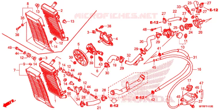 RADIATEUR Honda MOTO 1300 VT 2015  VT1300CXAF_A
