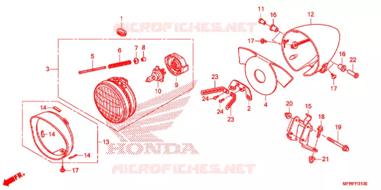 PHARE Honda MOTO 1300 VT 2015  VT1300CXAF_A