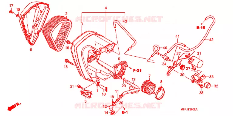 FILTRE A AIR Honda MOTO 1300 VT 2016  VT1300CXAF_J