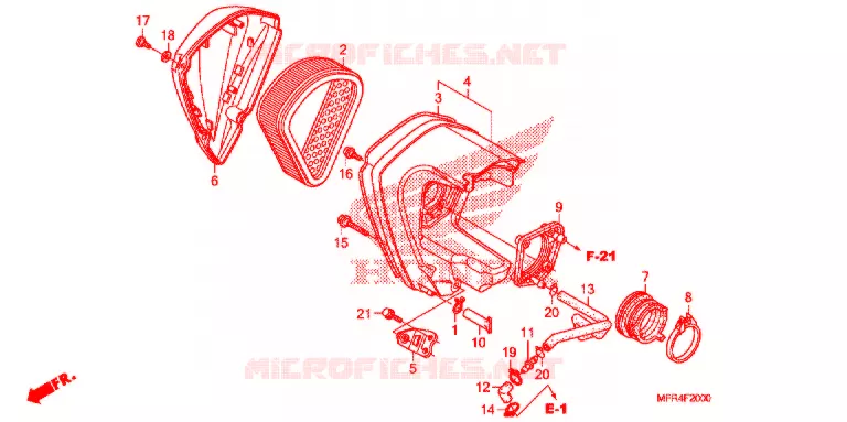 FILTRE A AIR Honda MOTO 1300 VT 2011  VT1300CXB_A
