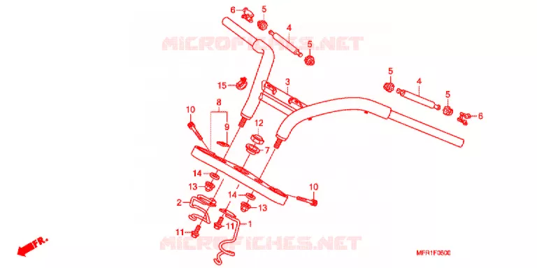 GUIDON - TE DE FOURCHE Honda MOTO 1300 VT 2013  VT1300CXC