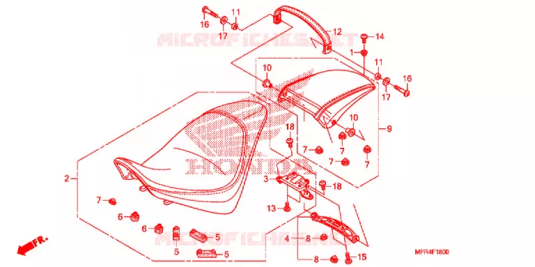 SELLE Honda MOTO 1300 VT 2012  VT1300CXC_A