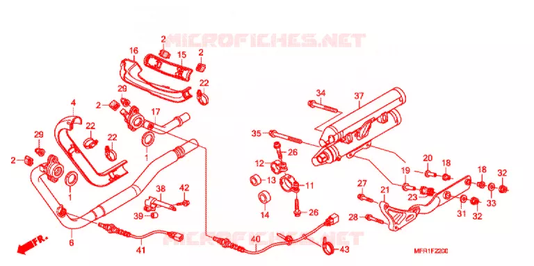 SILENCIEUX D'ECHAPPEMENT Honda MOTO 1300 VT 2013  VT1300CXC_J