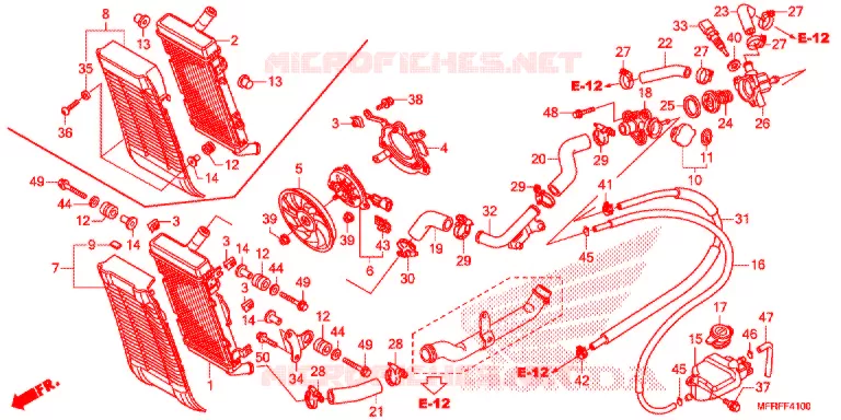 RADIATEUR Honda MOTO 1300 VT 2015  VT1300CXF