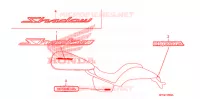 AUTOCOLLANTS pour Honda SHADOW VT 750 SPIRIT 2008