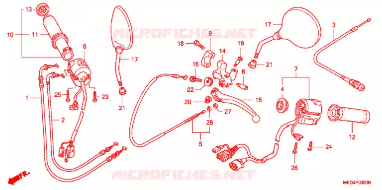 COMMODOS - POIGNEES Honda MOTO 750 SHADOW 2005  VT750C5_A