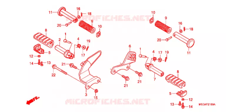 REPOSE PIED Honda MOTO 750 SHADOW 2006  VT750C6_A