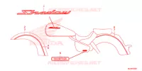 EMBLEME (VT750C/CA/CS) pour Honda SHADOW VT 750 AERO ABS GRAY 2013