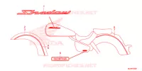 EMBLEME (VT750C/CA/CS) pour Honda SHADOW VT 750 AERO ABS GRAY 2013