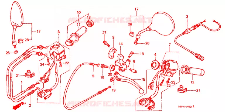 COMMODOS - POIGNEES Honda MOTO 750 SHADOW 1999  VT750CD2X