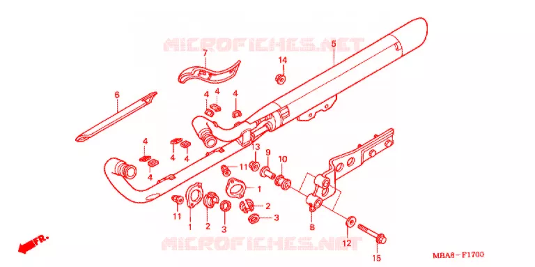 SILENCIEUX D'ECHAPPEMENT Honda MOTO 750 SHADOW 2002  VT750CDA2