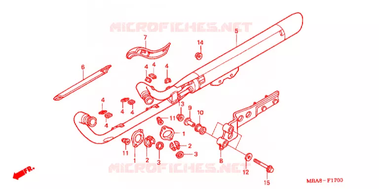 SILENCIEUX D'ECHAPPEMENT Honda MOTO 750 SHADOW 2002  VT750CDB2